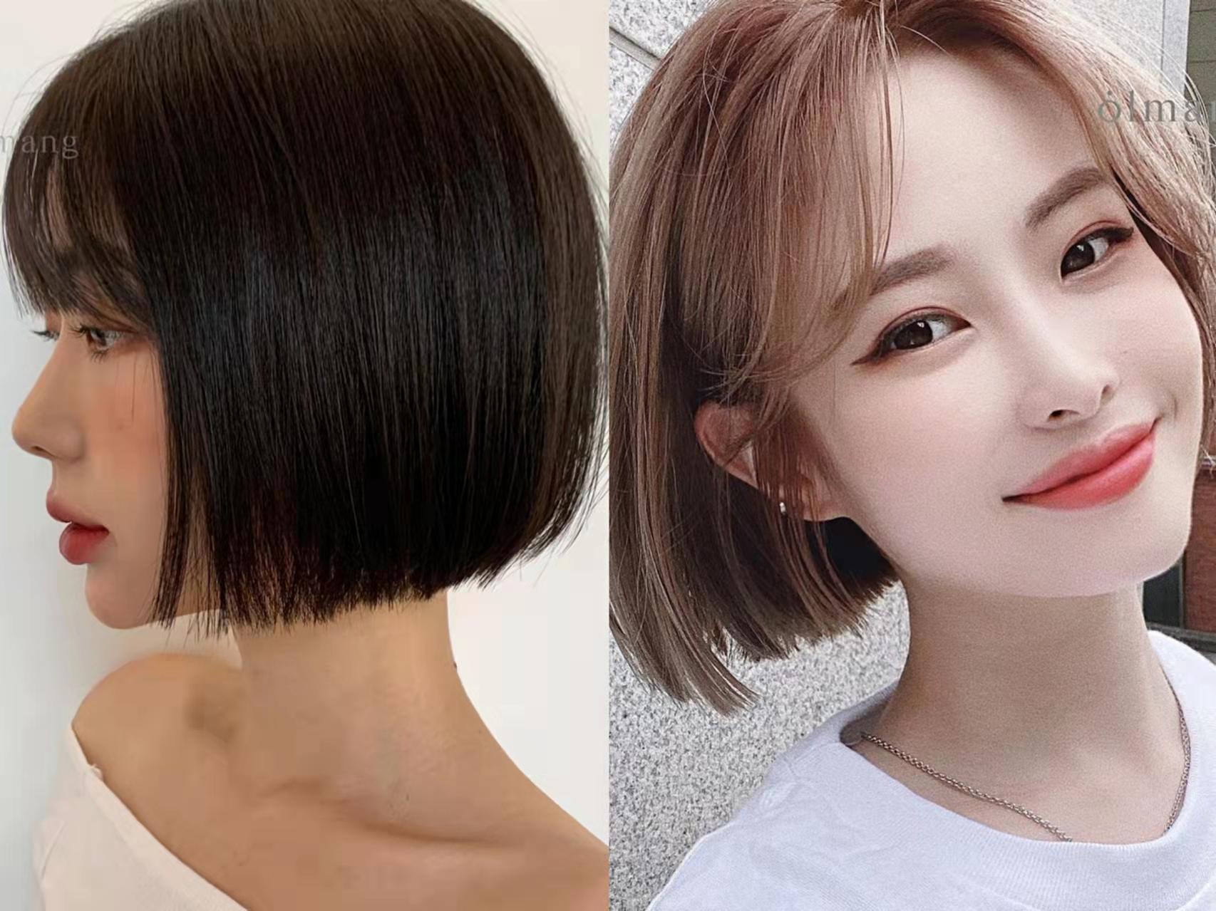 第一款:一刀切齐脸短发