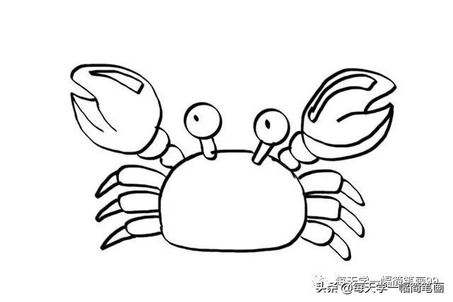简笔画花生的画法，花生的简笔画图片大全 画法（每天学一幅简笔画--螃蟹简笔画的画法图片大全）
