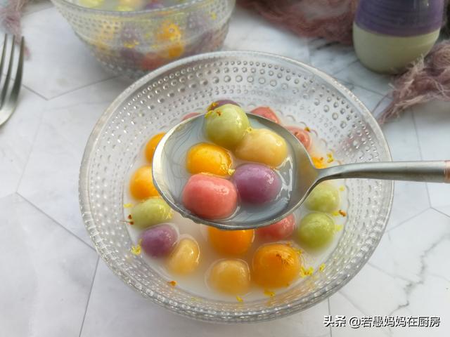 制作五彩汤圆的步骤，教你做彩色小汤圆