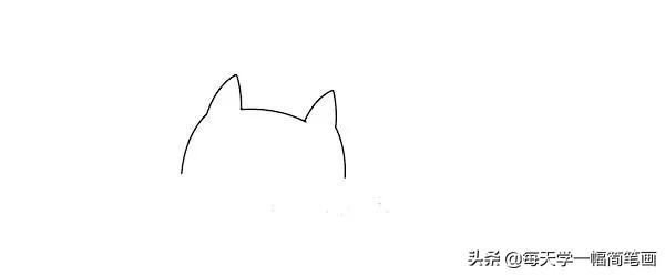 怎么画小猫，怎么画小猫咪（每天学一幅简笔画--好奇的小猫简笔画画法步骤图片）
