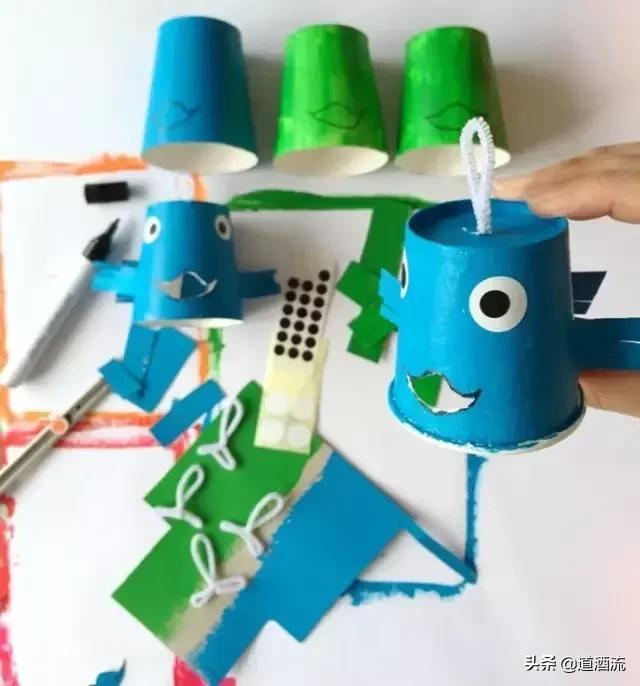 怎么用纸杯做手工，被幼师完爆的一次性纸杯手工