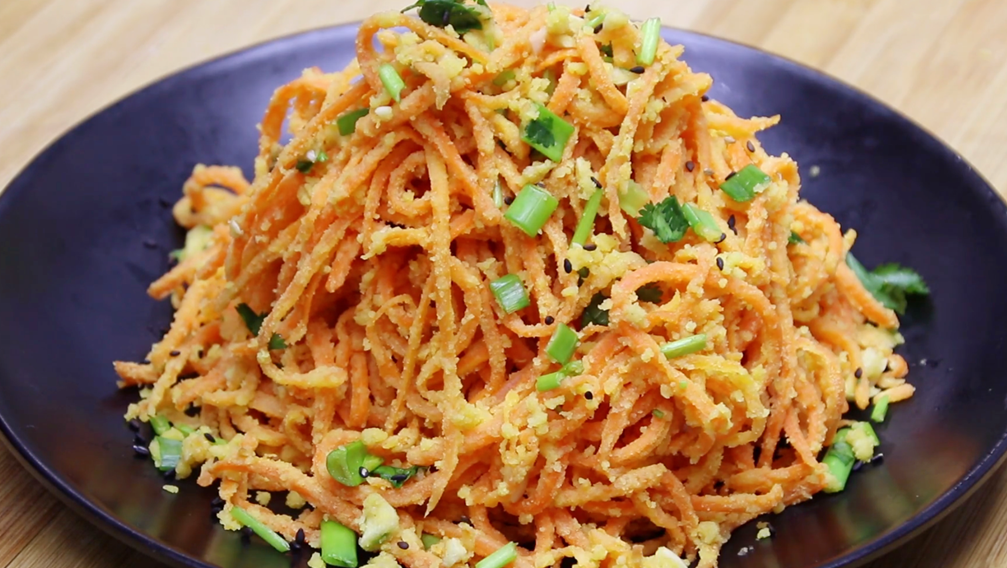 【蒸胡蘿卜絲】做法步驟圖 軟糯香甜 越吃眼睛越亮-起舞食譜網