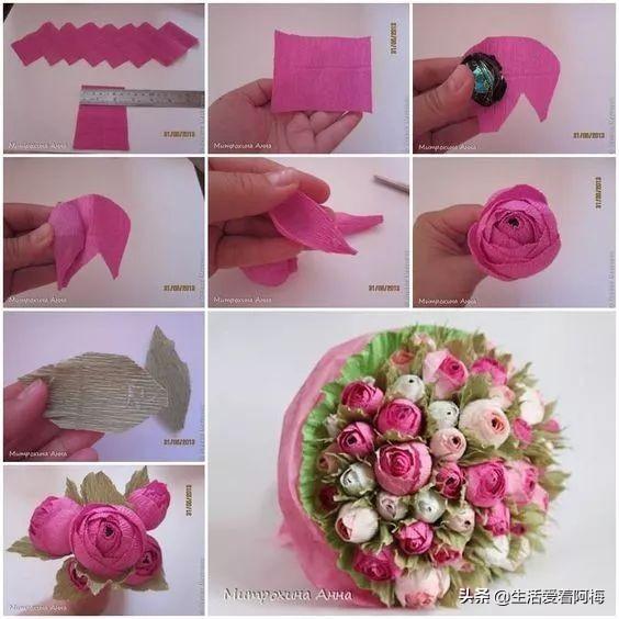 diy玫瑰花的做法，diy玫瑰花的做法简单（用纸藤DIY了一束玫瑰花送自己）