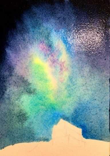 如何快速绘制星空水彩画，如何快速绘制星空水彩画图片（原来画起来很简单）
