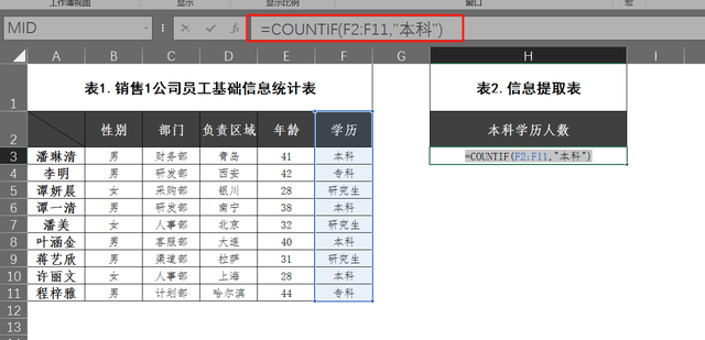 智能h3输入法，智能h3输入法下载（在Excel中如何快速统计指定学历的人数）
