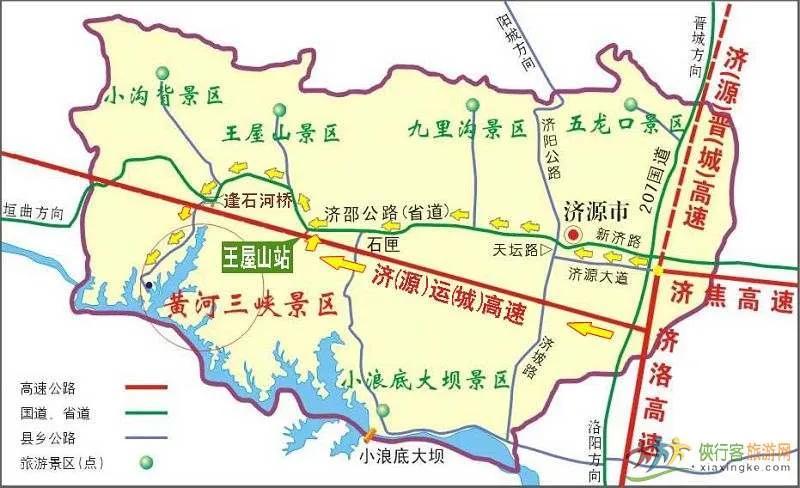 河南省旅游地图高清全图，河南旅游地图景点大全