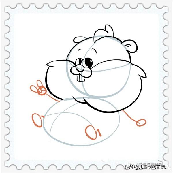 仓鼠简笔画怎么画  仓鼠的画法，仓鼠简笔画怎么画（儿童简笔画精选-仓鼠）