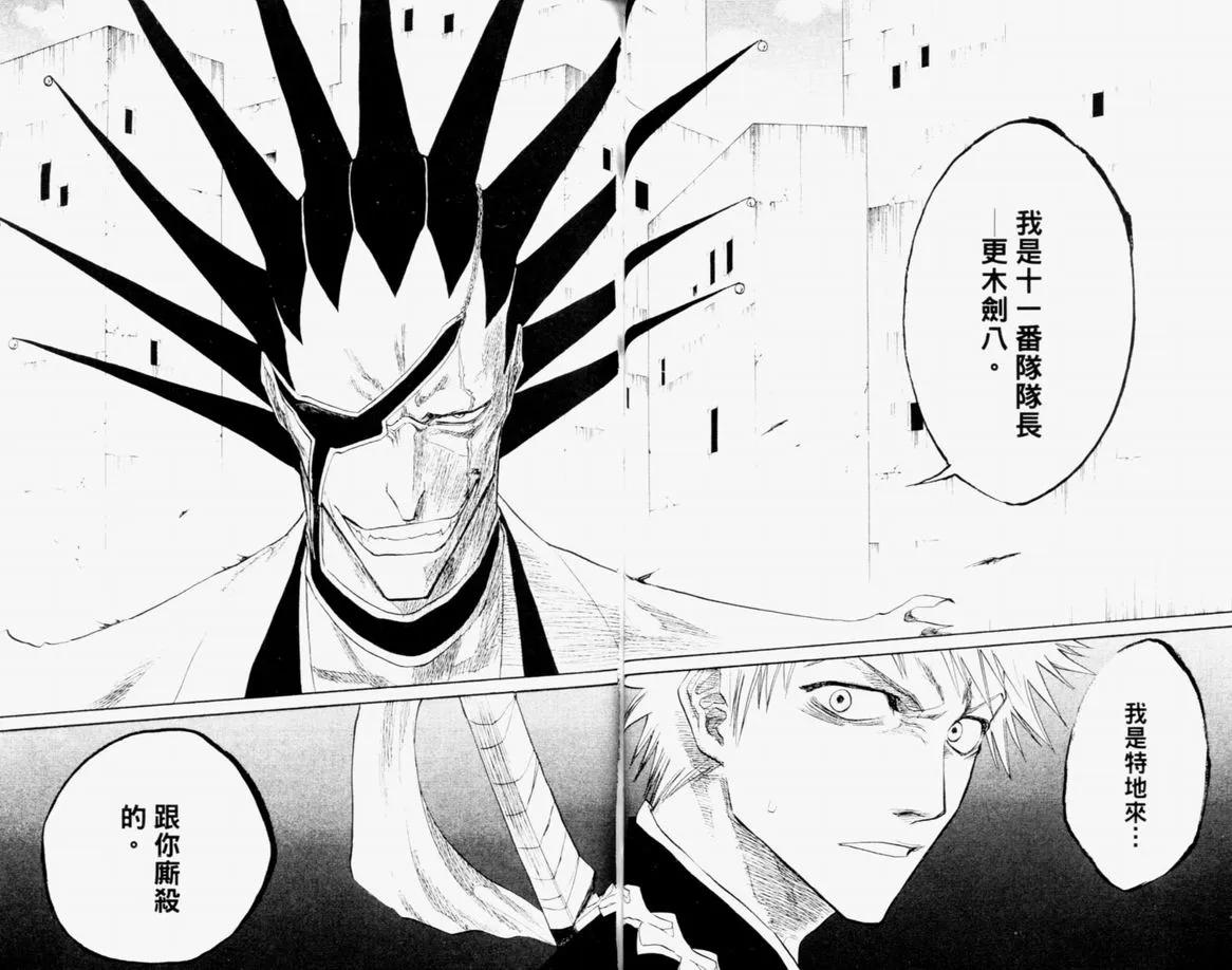 1,漫画黑崎一护vs更木剑八"怪物般的初期场迷灵压,一护生涯中的两斗结