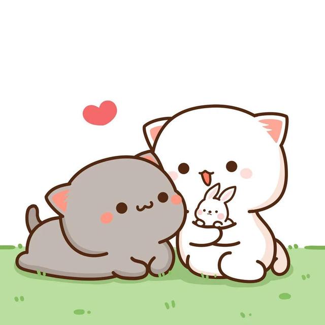 蜜桃猫情侣头像，蜜桃猫圣诞节情头微信（来自于蜜桃猫系列可爱卡通动漫二次元小头像精选集～）