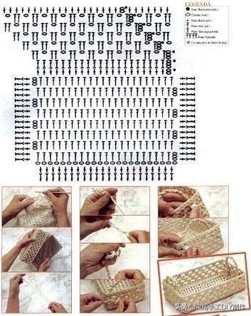 用编织带编篮子教程，竹编小篮子教程（用钩针编织的收纳篮子）