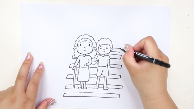 爷爷奶奶简笔画，爷爷奶奶怎么画简笔画又好看（孝敬老人简笔画.）