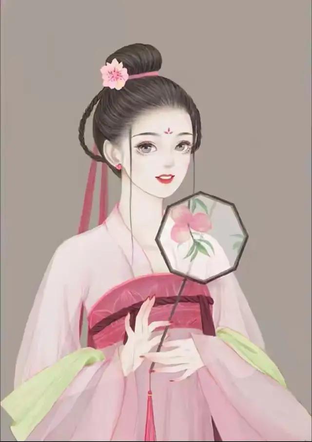 Q版古装，微信头像，Q版古装（复古古装美女头像插画）