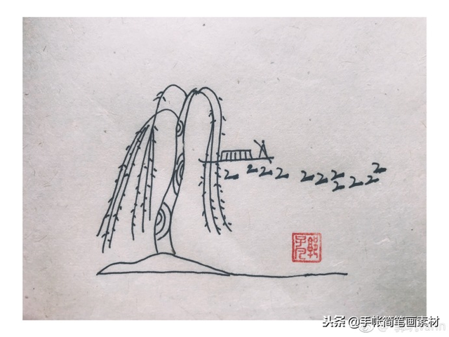 画简笔画：风景，风景画画简笔画（风景小画~寥寥几笔）