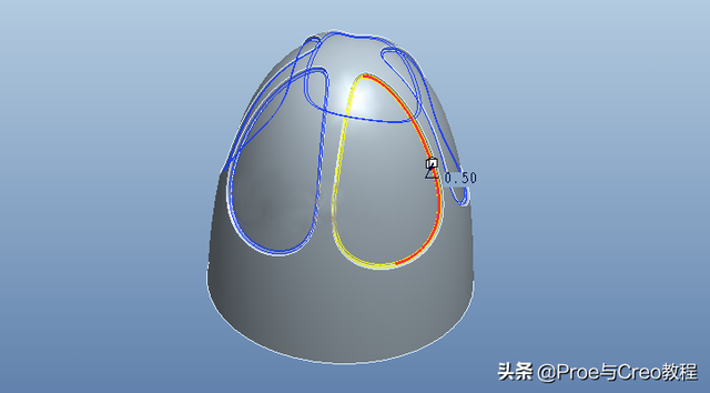 如何用creo画球体，creo怎么画圆锥体（Proe曲面建模创建球形把手）