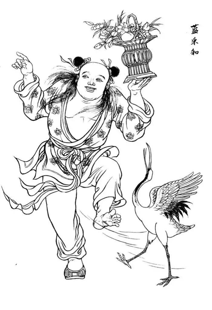 "八仙"蓝采和就是戏金蟾的赤脚大仙刘海