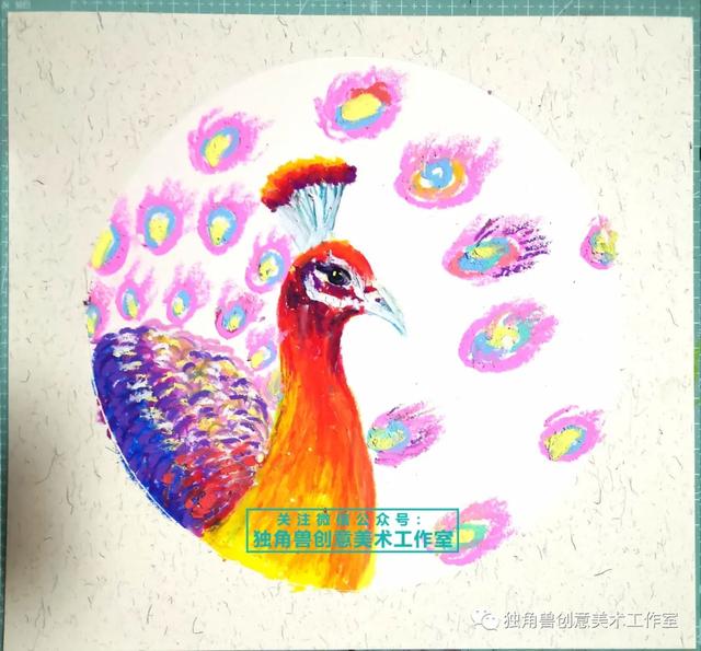 7一9岁儿童画孔雀，儿童简笔画：孔雀（绘画教程 ， 梦幻的孔雀）
