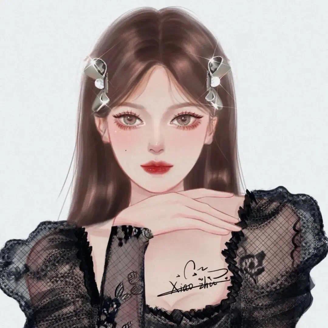 超酷CP情头♡撒拉黑哟，微信头像，超酷CP情头♡撒拉黑哟（抖音热门手绘情侣头像）