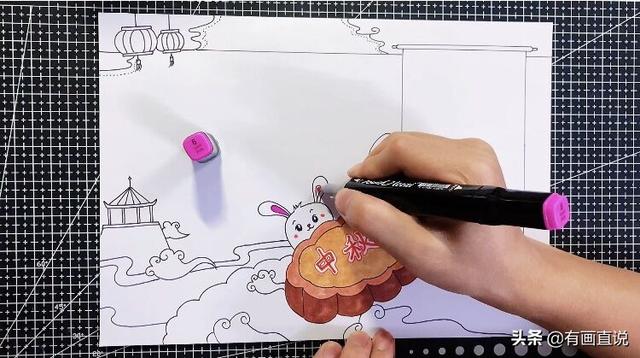 中秋节的手抄报怎么画，中秋节的手抄报怎么画 一等奖（中秋节主题手抄报模板）