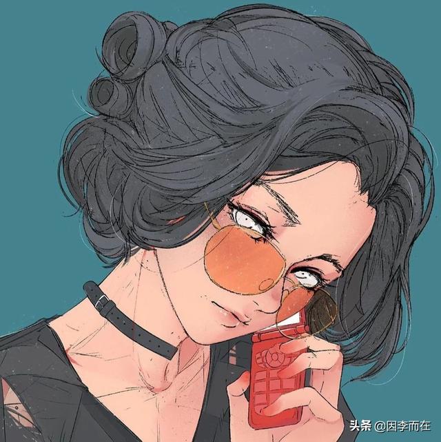 二次元少女形象，宋知意/jk机车少女二次元动漫女生头像微信（精致的机车炫酷拽风动漫女生头像）