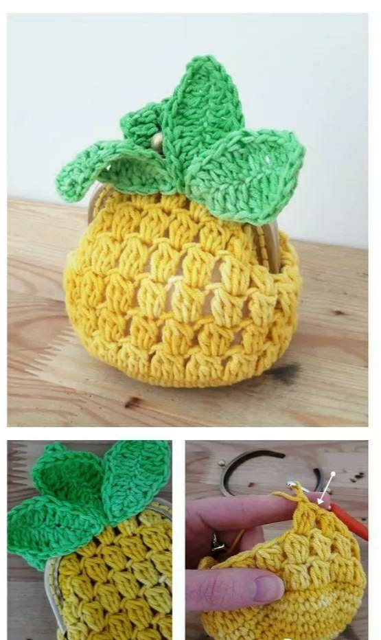 钩针编织小包包，钩编简单的小包包（只要毛线或花片就可钩出）