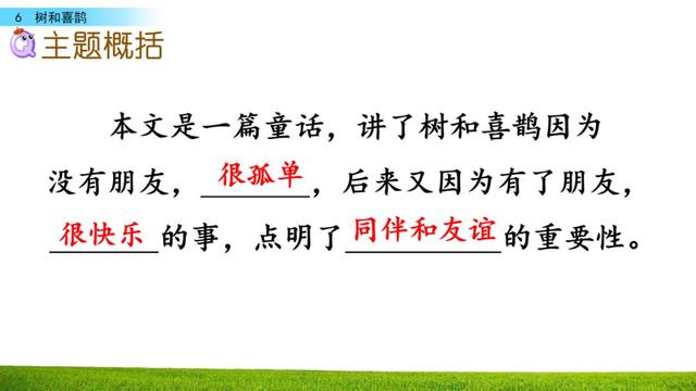 乐的偏旁，部编版一年级下册语文第6课《树和喜鹊》知识点+图文讲解