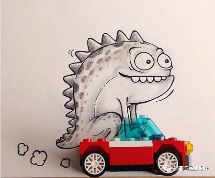 小恐龙怎么画，恐龙怎么画简单又好看（创意手绘丨他画出一只很有戏的小恐龙）