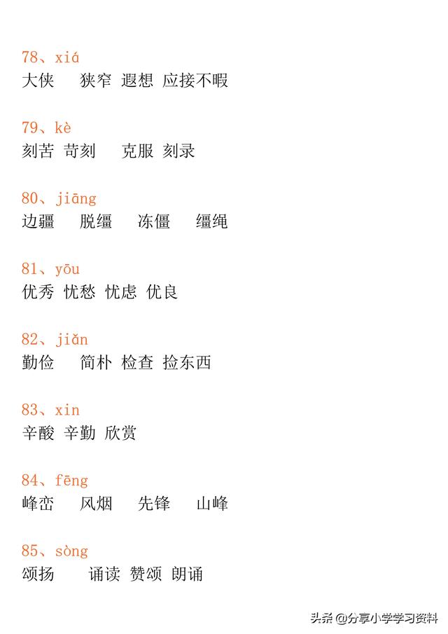 小学生常见同音字100个，小学三年级语文120组常见同音字组词汇总+练习