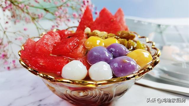 网红冰火汤圆怎么做，网红汤圆吃法（冰爽透凉的冰粉在家做）