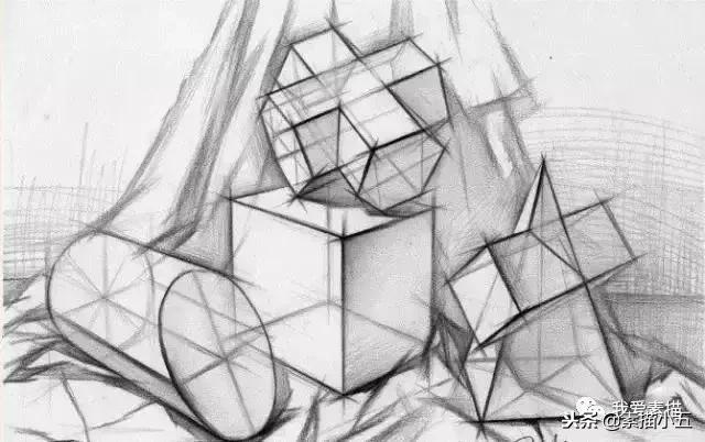 石膏几何体素描，三棱锥石膏几何体的素描画法（素描入门丨初学者必备）