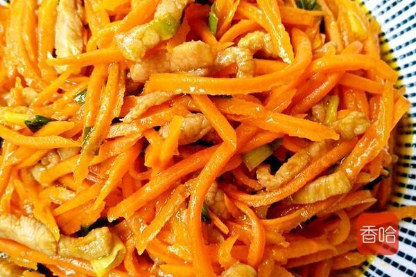 胡萝卜炒肉丝