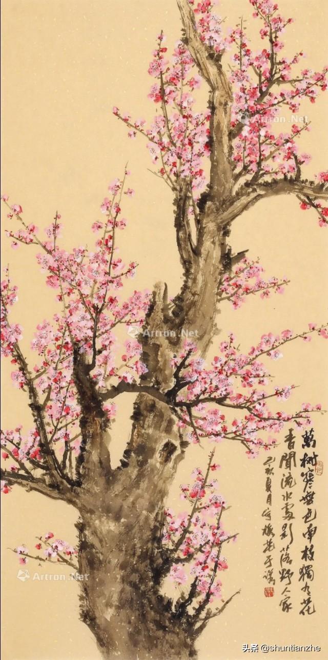 写意梅花100种画法，构图一百例，学完够用了
