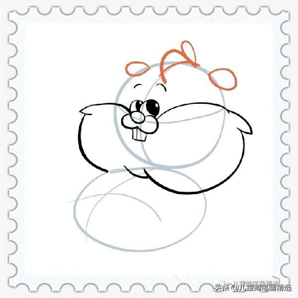 仓鼠简笔画怎么画  仓鼠的画法，仓鼠简笔画怎么画（儿童简笔画精选-仓鼠）