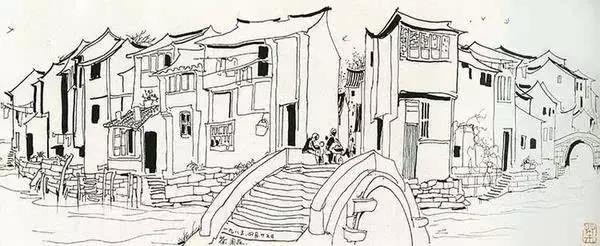 吴冠中江南水乡水墨画，江南水乡吴冠中水墨画（吴冠中笔下的别样江南）