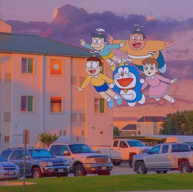 哆啦A梦情侣头像，哆啦a梦情侣头像 配对微信（哆啦A梦朋友圈背景图）