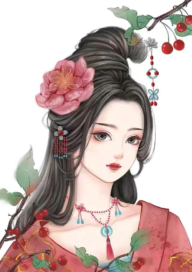 Q版古装，微信头像，Q版古装（复古古装美女头像插画）