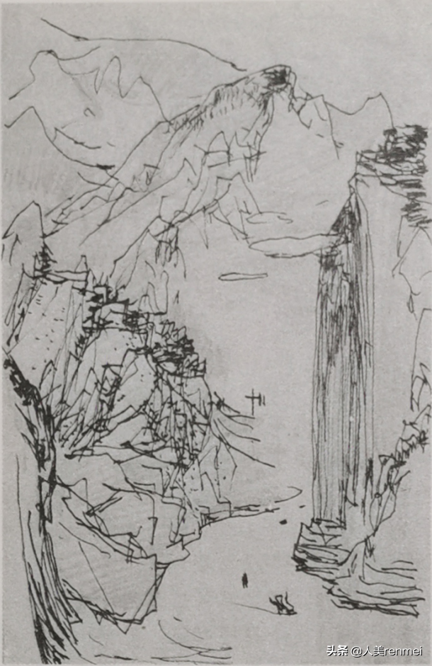 坐井观天图画,吴冠中笔下的三峡