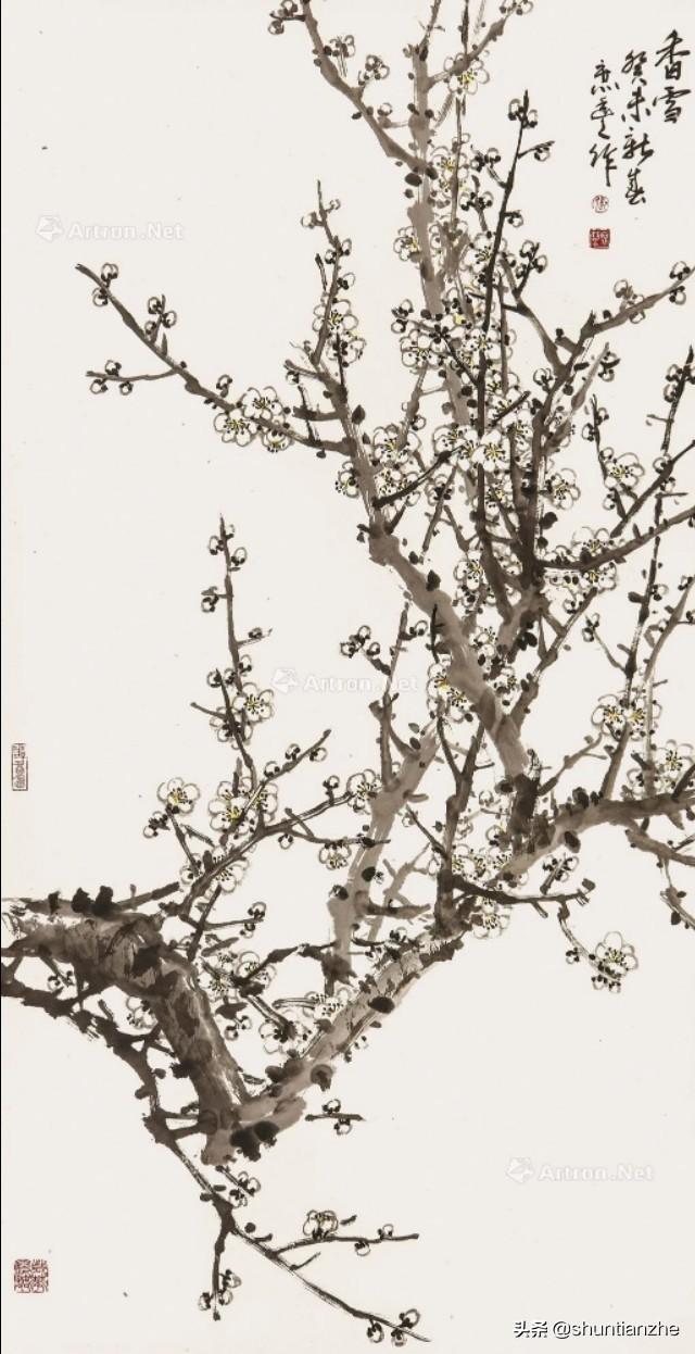 写意梅花100种画法，构图一百例，学完够用了