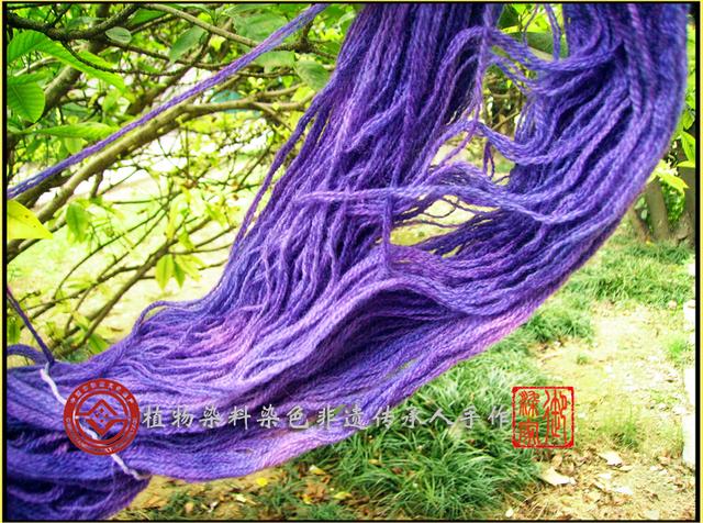 青莲色是什么颜色，淡青莲色是什么意思（御染家手工植物染毛线：青莲色）