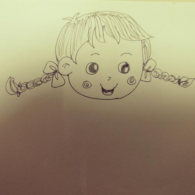 简笔画椅子是怎么画的，椅子咋画简笔画（如何来画一位坐在凳子上的卡通女孩简笔画呢）