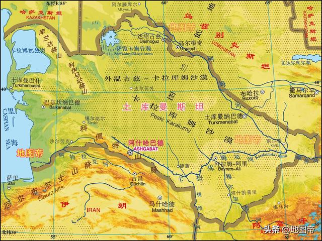 哈萨克斯坦地图，哈萨克斯坦货币（中亚五国，为何哈萨克斯坦最富）