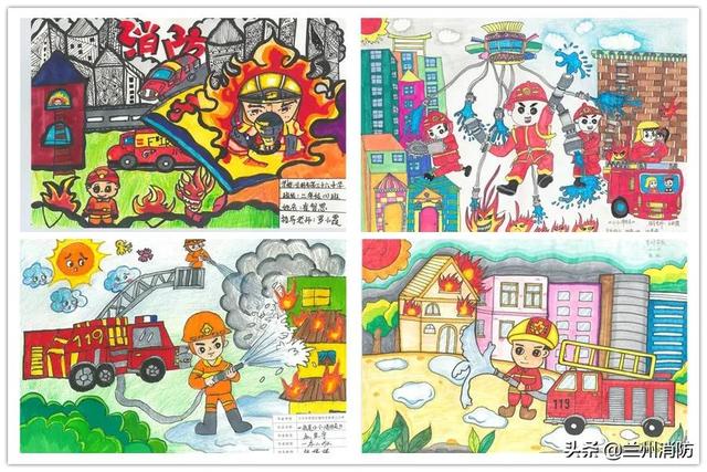 消防员的简笔画，消防员怎么画简单（兰州市第三届“我是小小消防员”消防绘画作品线上展览——优秀奖）