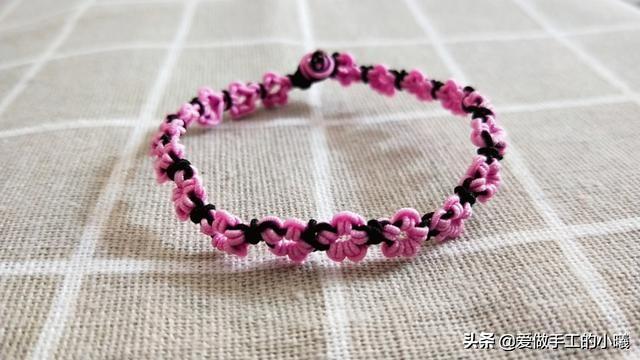 桃花手链编法教程，桃花手链编法教程全过程（桃花手链编绳图解教程）