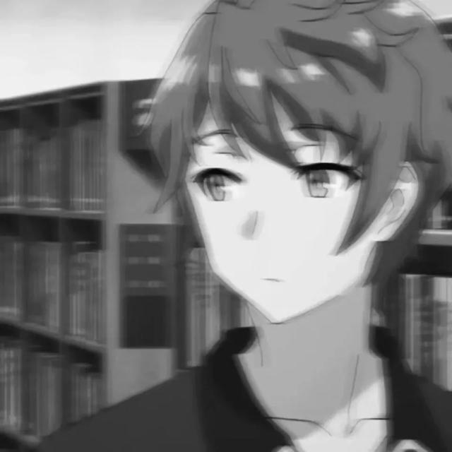 祁宋  风格日系黑白二次元动漫情头，微信头像，祁宋  风格日系黑白二次元动漫情头（黑白动漫情头）