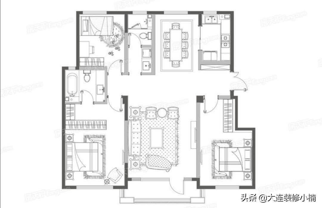 长春橱柜设计（大连新希望璞石墅装修设计案例）