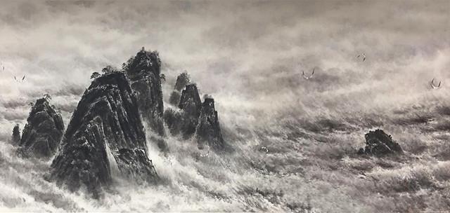 大海画家周智慧，中国画海第一人周智慧（首届中欧艺术邮票鉴藏年—中国艺术名家周智慧）