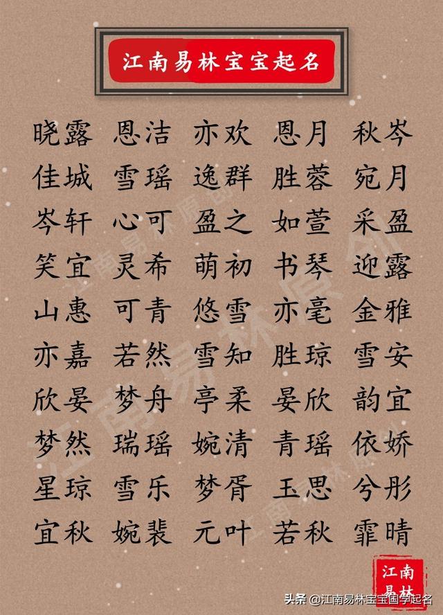 好听时尚有个性的女孩名字大全，好听个性名字女生（200个可爱好听的女孩名字推荐）