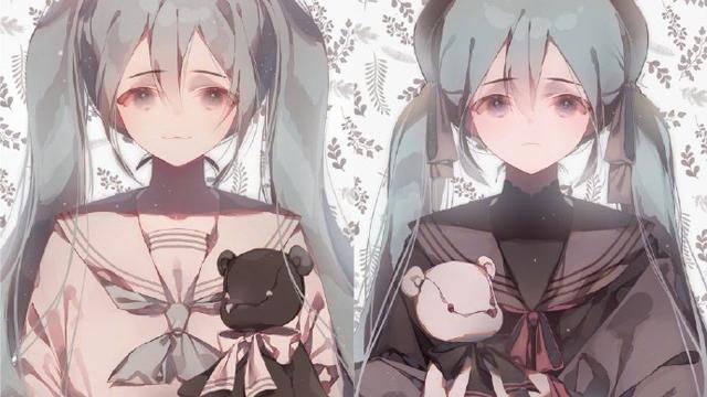 双马尾，微信头像，双马尾（这位画师大佬的初音太适合当头像了）