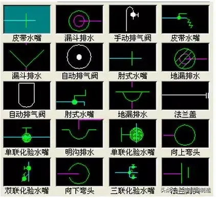 阀门图标符号大全图片，阀门的图形符号大全（315个阀门CAD符号图画法）