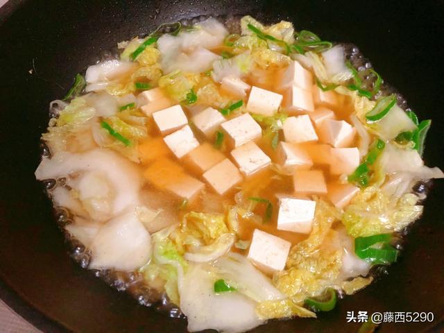 清水煮白菜的功效，水煮大白菜的功效（清热解毒暖心暖胃的大白菜炖豆腐）