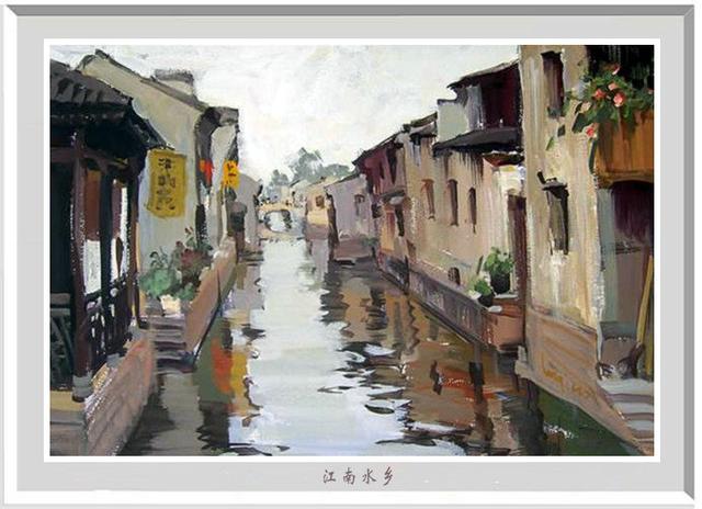 风景水粉画，风景水粉画山水（陆琦水粉风景写生作品）